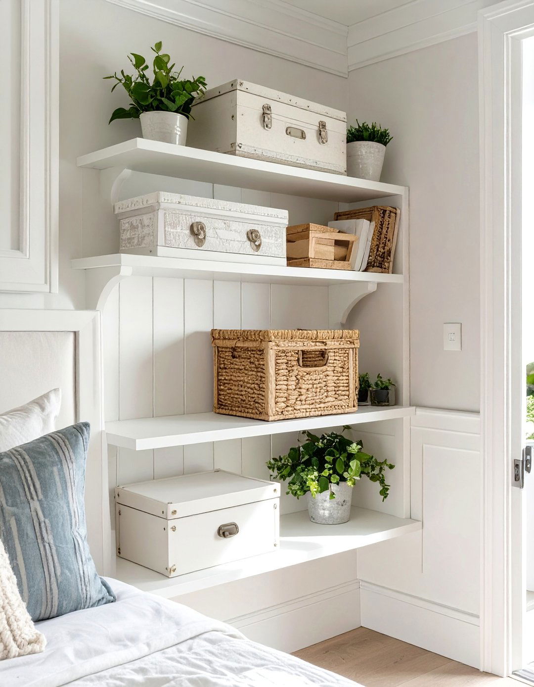 Over the Door Bedroom Shelf for Extra Storage - 30 bedroom shelf ideas
