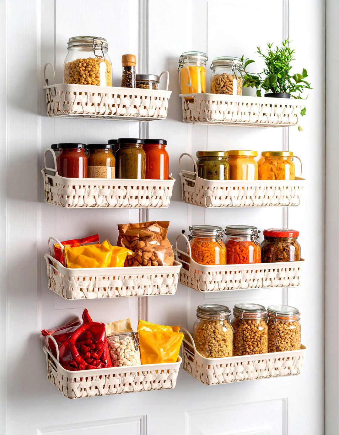 Over the Door Pantry Rack - 30 pantry ideas for small kitchen