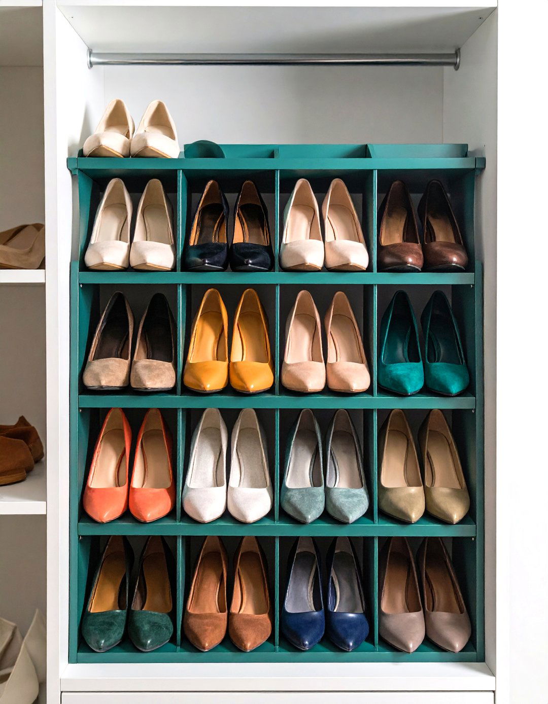 Over the Door Shoe Organizer for a Reach In Closet - 30 reach in closet ideas