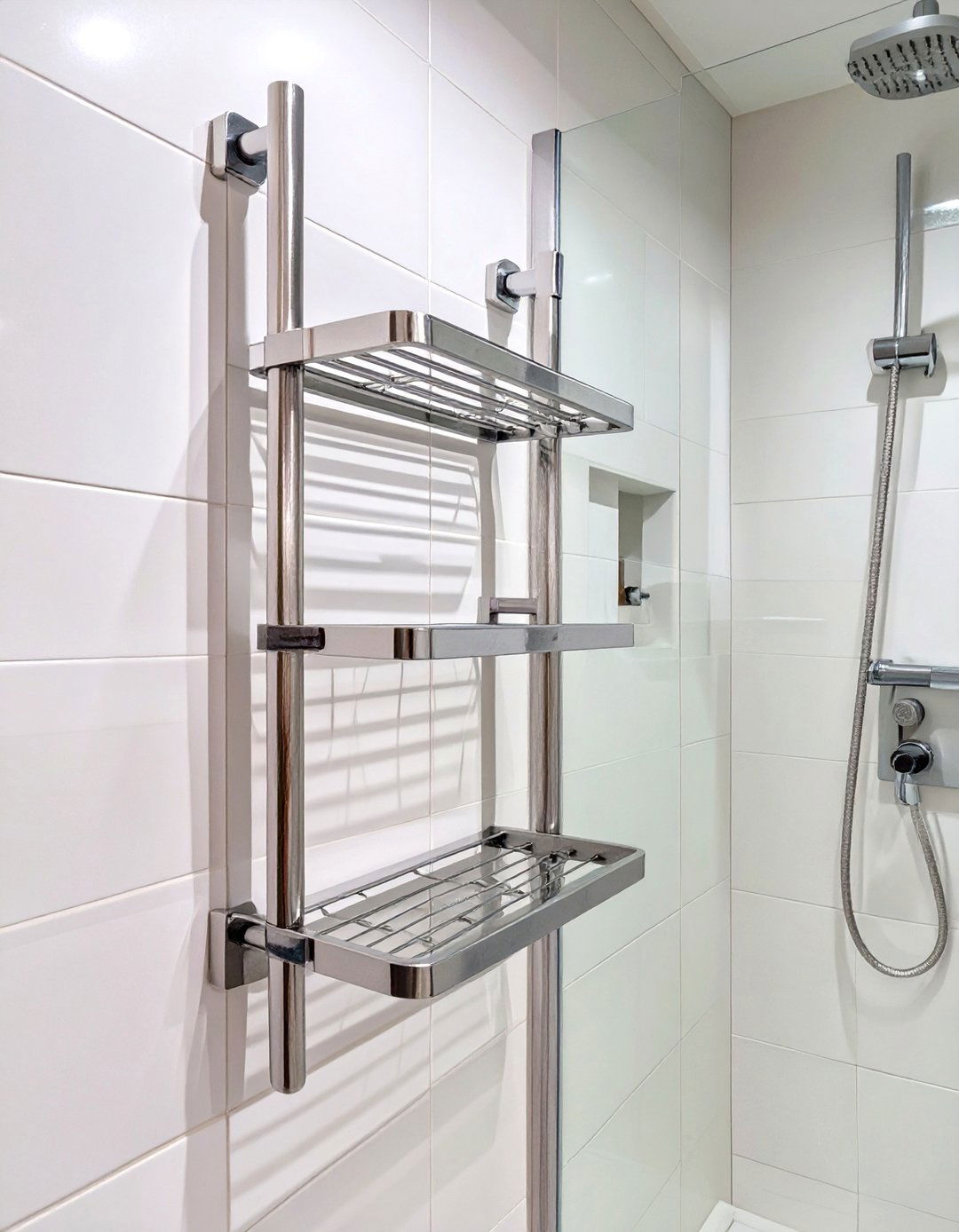 Over the Door Shower Caddy Shelf - 30 shower shelf ideas
