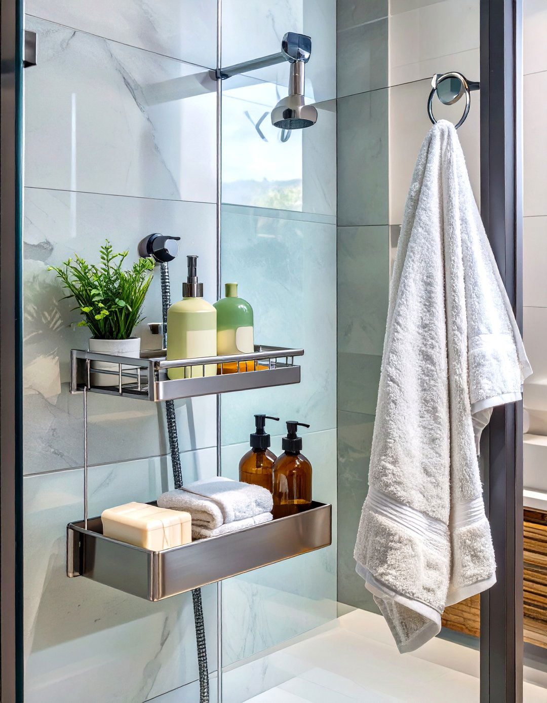 Over the Door Shower Caddy - 30 shower storage ideas