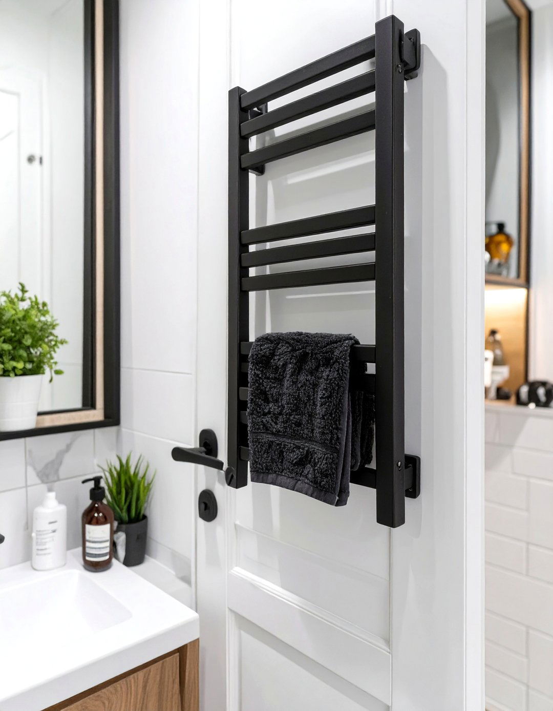 Over the Door Towel Rack - 30 bathroom towel hooks ideas