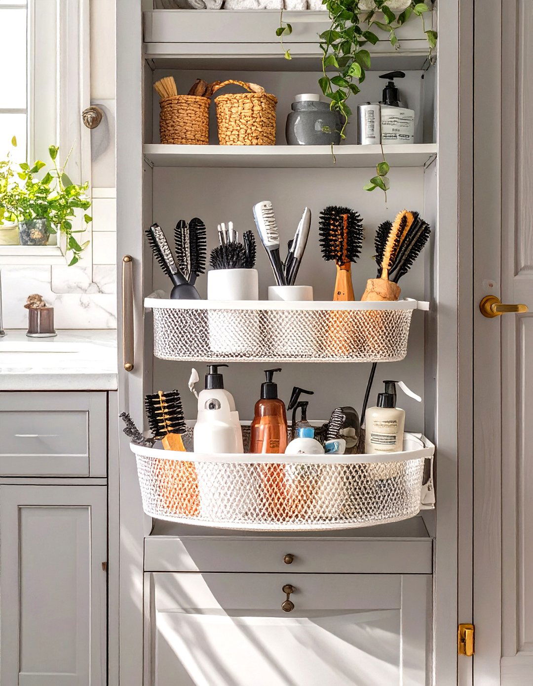 Over the Door Under Bathroom Sink Storage Caddy - 30 under bathroom sink storage ideas