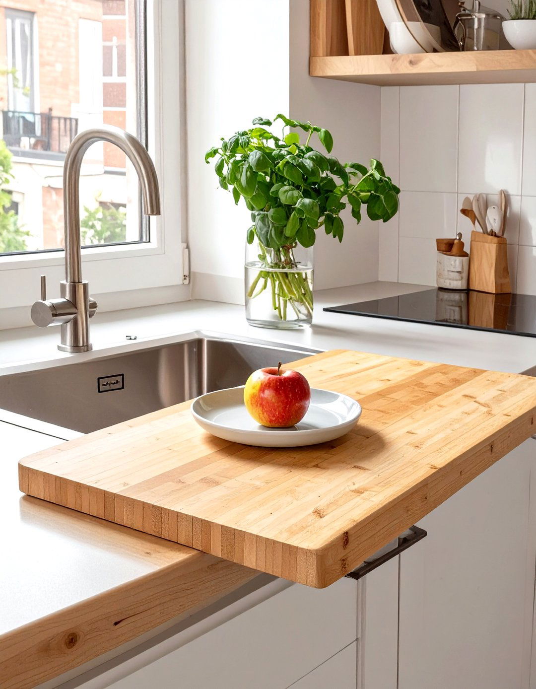 Over the Sink Cutting Board Table - 30 what are space-saving kitchen table ideas ideas