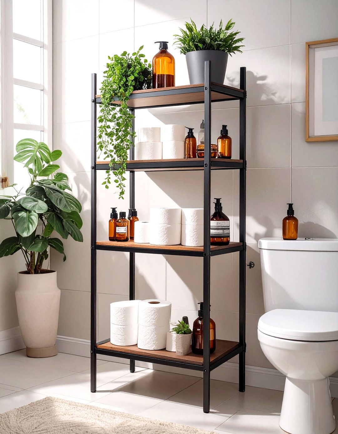 Over the Toilet Etagere Bathroom - 30 bathroom organizer ideas