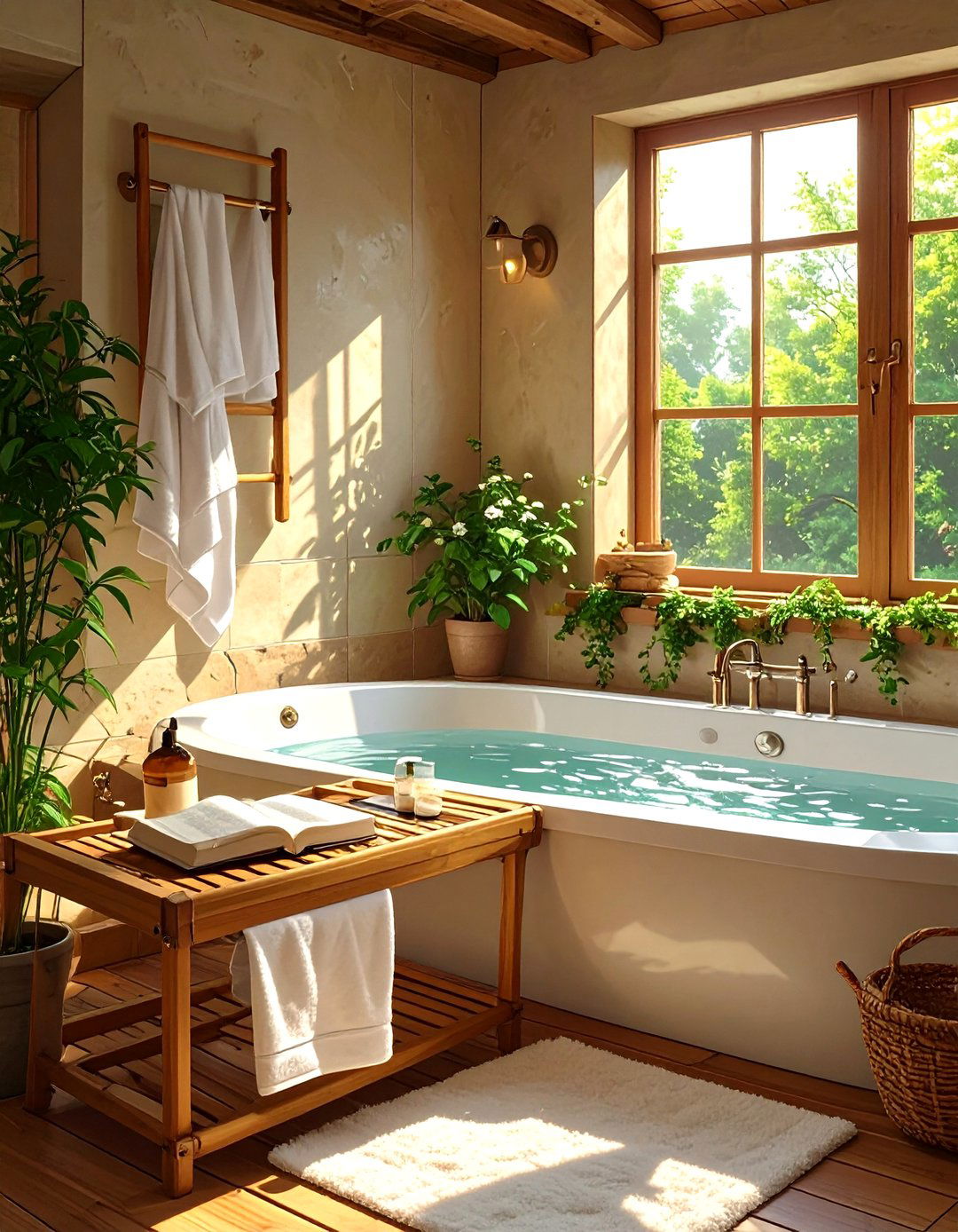Over the Tub Caddy with Hanger - 30 bathroom towel hanging ideas