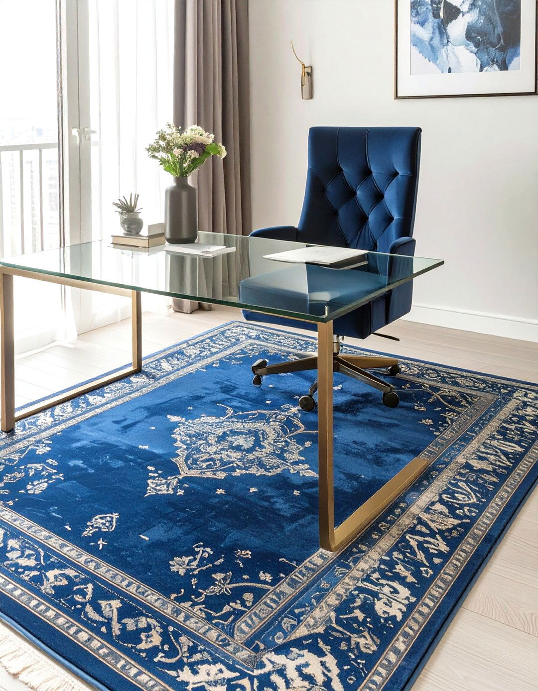 Overdyed Traditional Office Rug - 30 office rug ideas