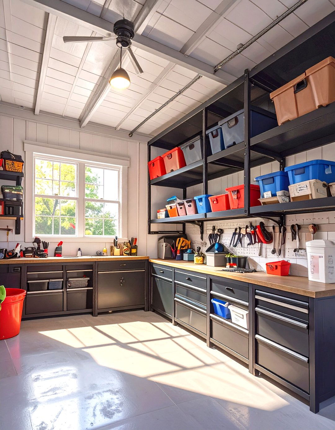 Overhead Loft Storage for a Small Garage - 30 small garage man cave ideas