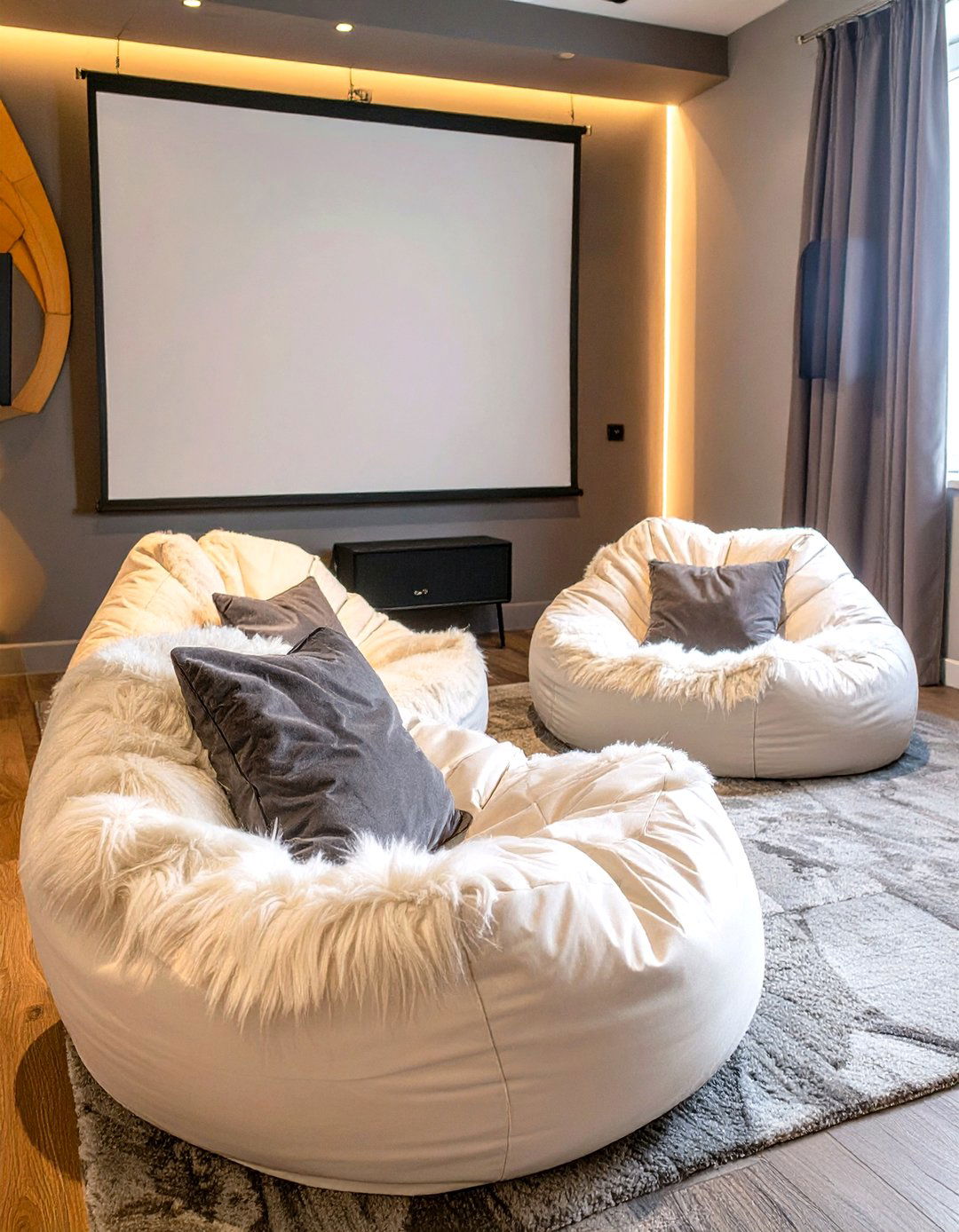 Oversized Bean Bag Chairs - 30 small home theater seating ideas