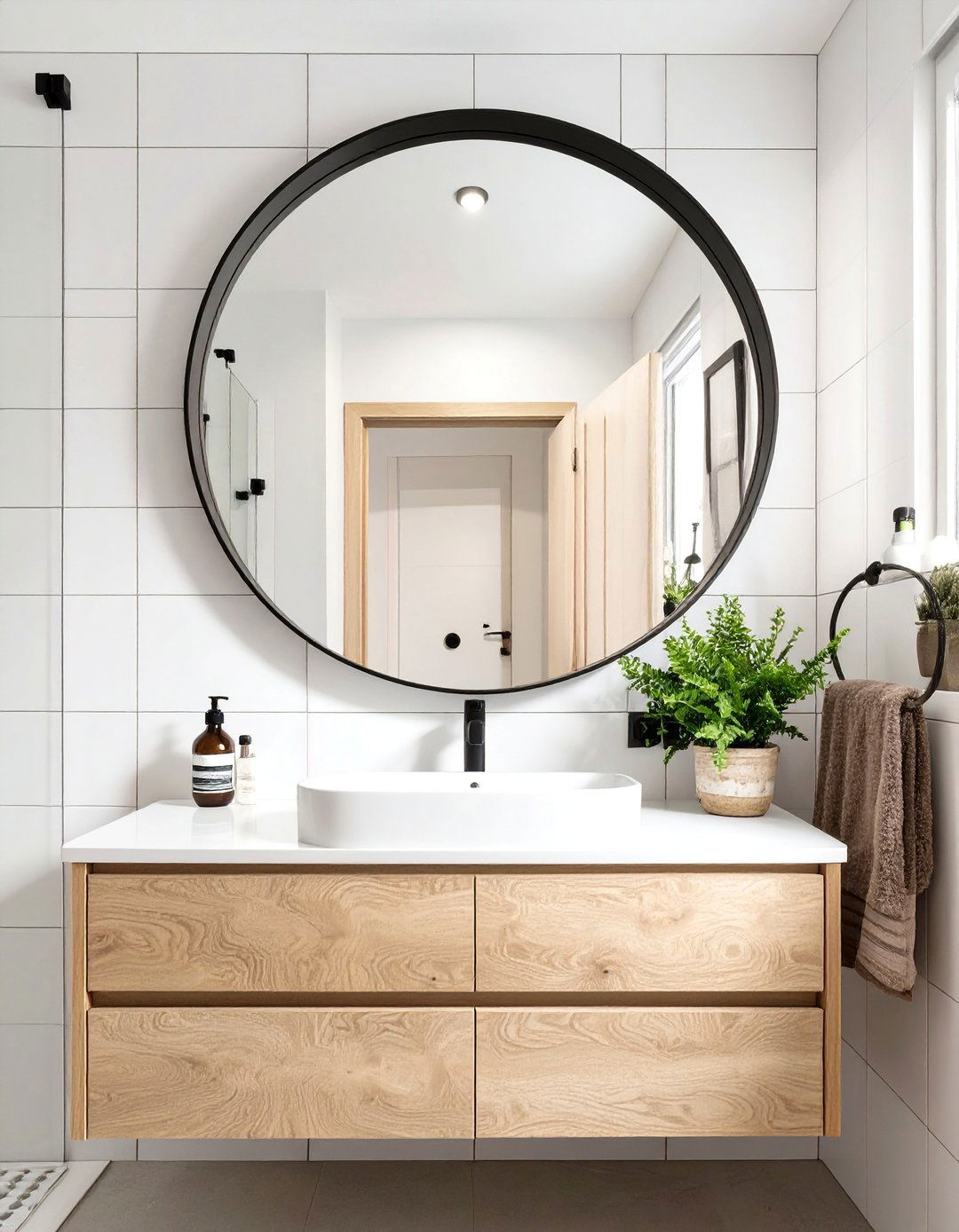 Oversized Round Bathroom Mirror - 30 bathroom mirrors ideas