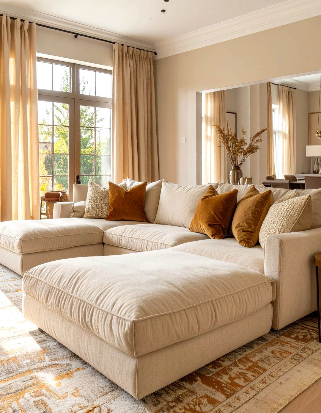 Overstuffed Sectional for Maximum Coziness - 30 sectional living room ideas