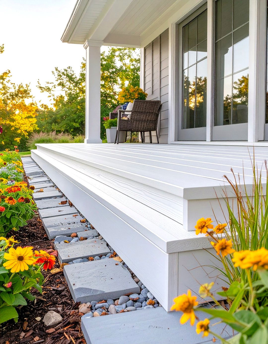 PVC Cellular Horizontal Planks - 30 horizontal deck skirting ideas