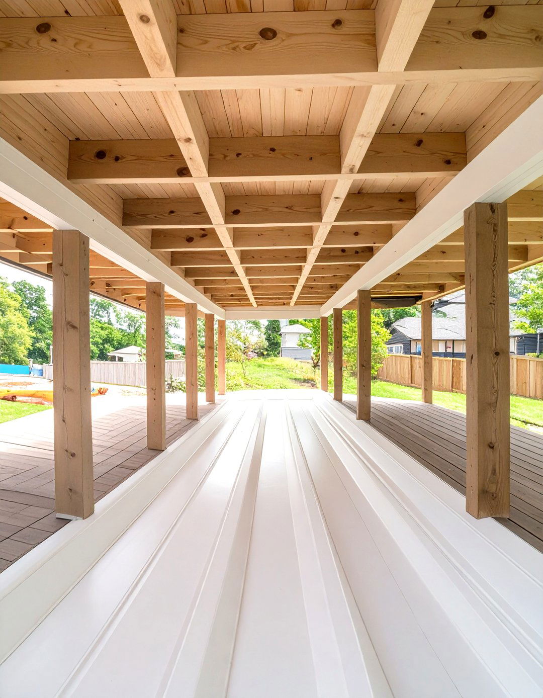 PVC Under Deck Drainage System - 30 waterproof under deck ceiling ideas