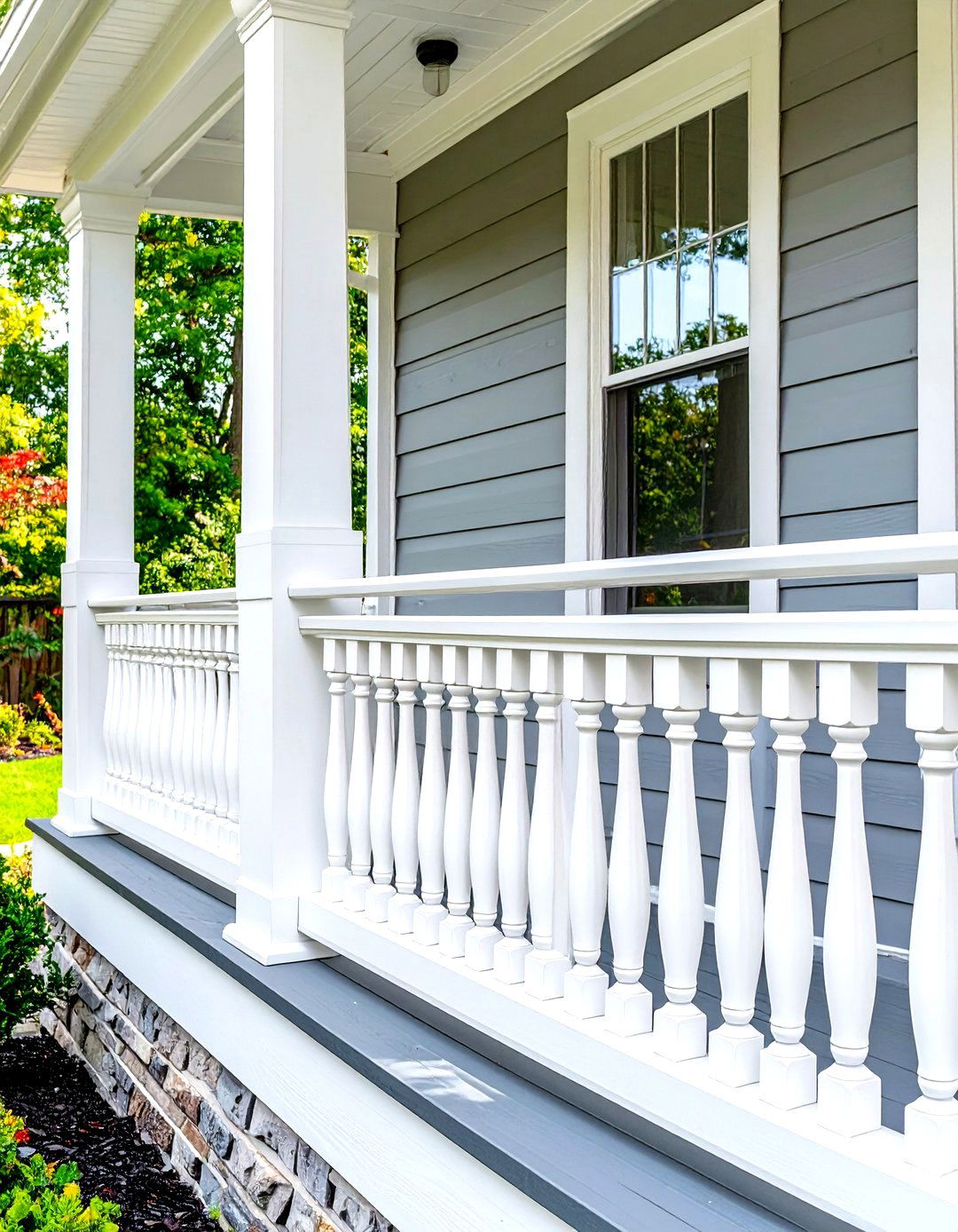 PVC Vinyl Porch Railing - 30 small front porch railing ideas