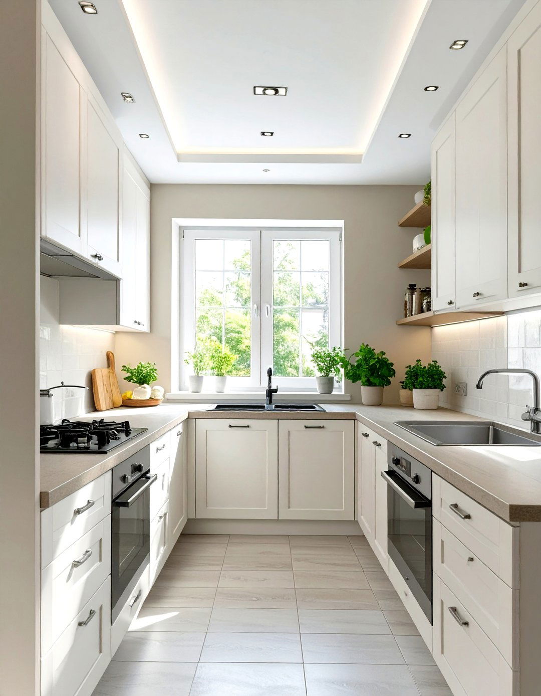 Paint Your Ceiling a Lighter Color - 30 small kitchen decorating ideas