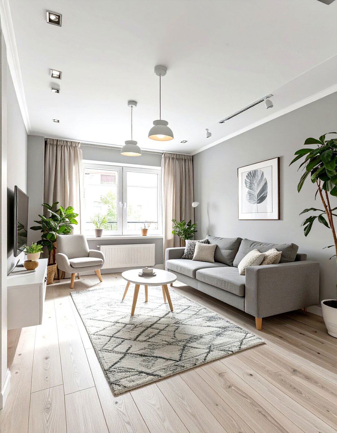 Paint the Ceiling a Lighter Color - 30 tiny living room ideas
