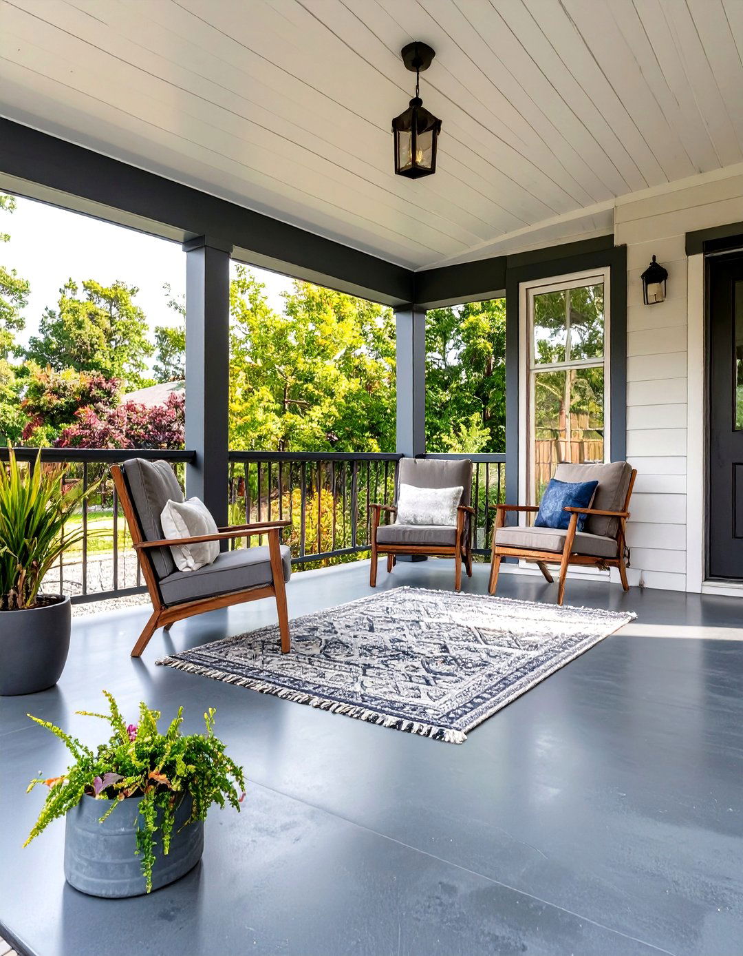 Paint the Concrete Slab Floor - 30 screen porch ideas on a budget