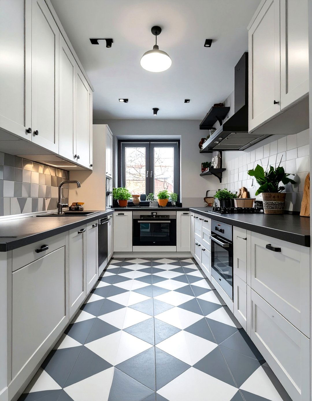 Paint the Floor for a New Look - 30 small galley kitchen ideas on a budget
