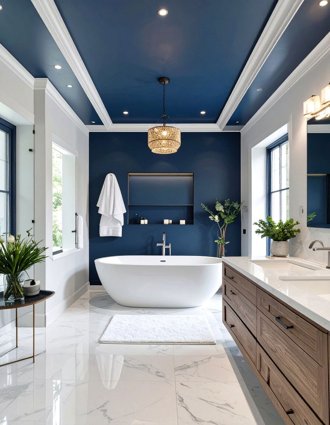 Painted Bathroom Ceiling Accent - 30 bathroom painting ideas photos