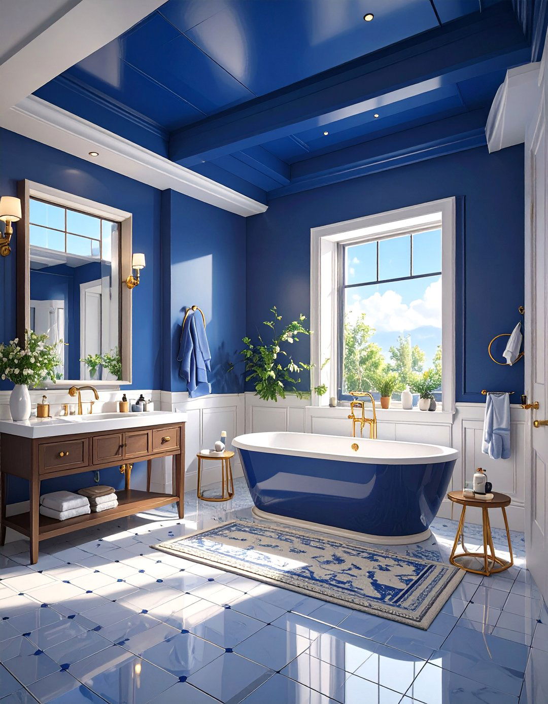 Painted Ceiling Bathroom - 30 bathroom painting ideas