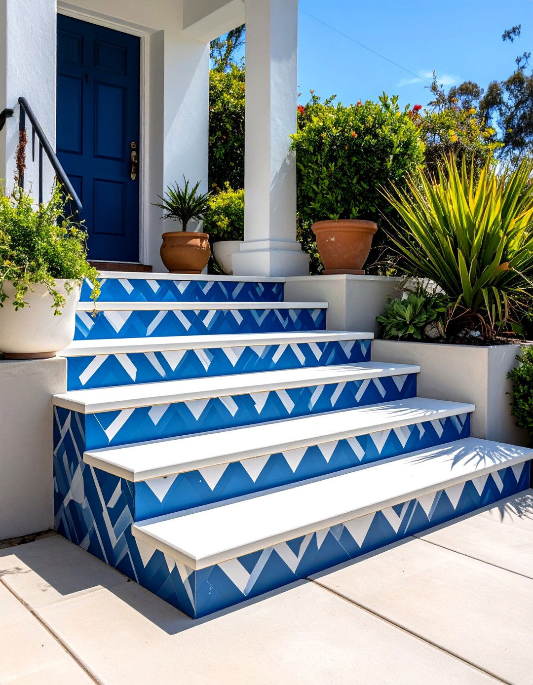 Painted Concrete Patio Steps - 30 patio steps ideas