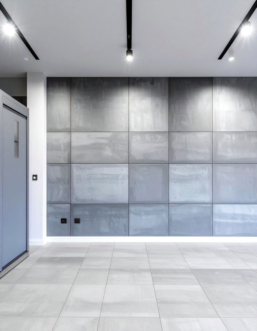 Painted Faux Concrete Effect - 30 cheap garage wall ideas