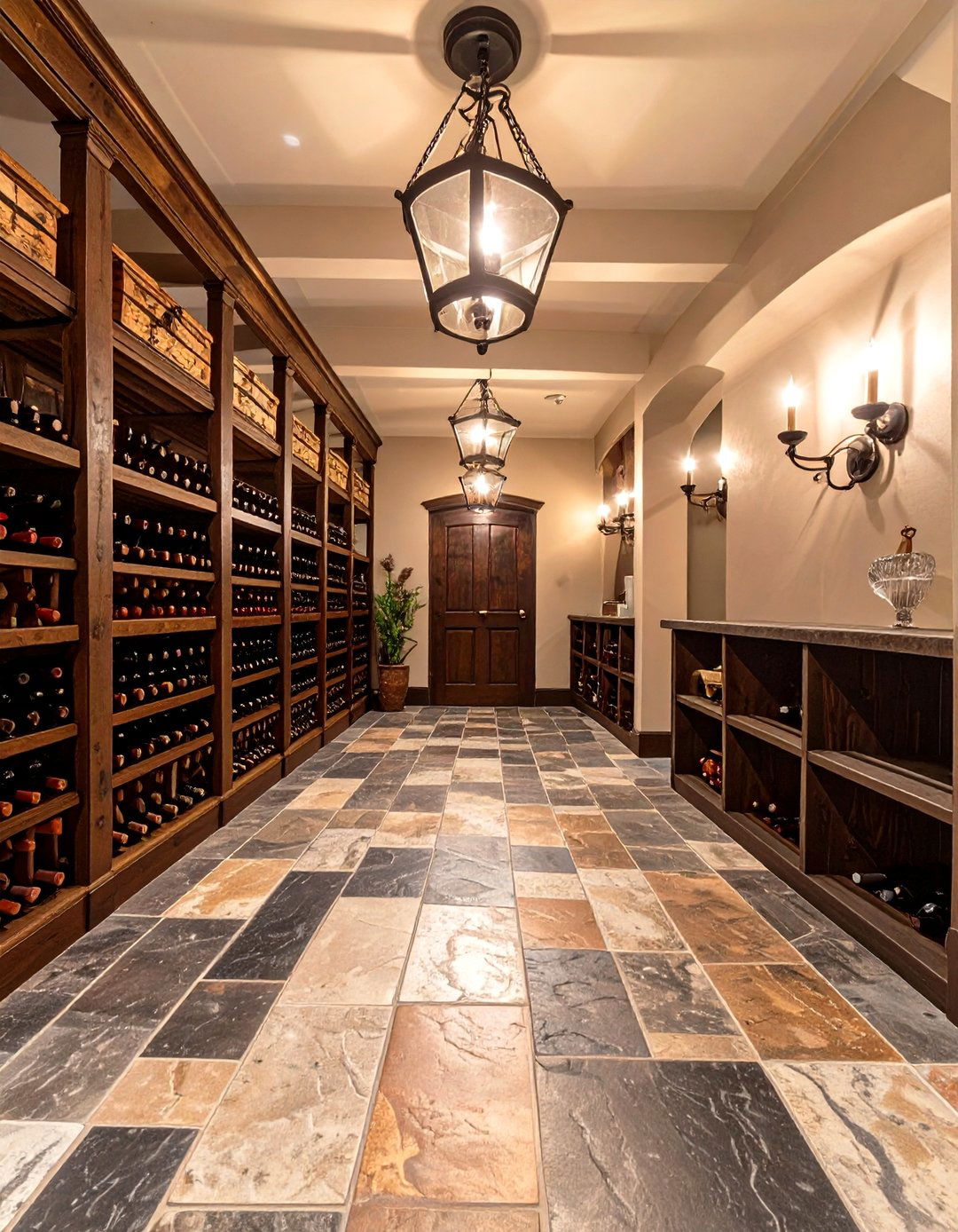 Painted Faux Stone Basement Floor - 30 basement floor paint ideas