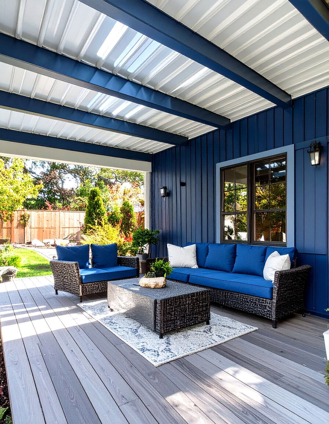 Painted Galvanized Steel Panels - 30 waterproof under deck ceiling ideas