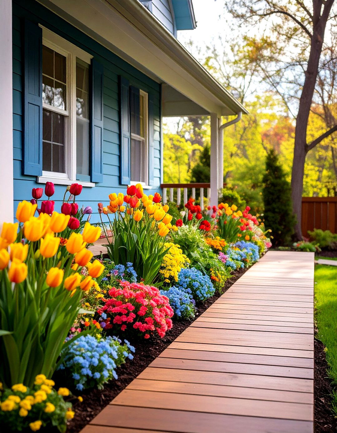 Painted Mural Porch Skirting - 30 porch skirting ideas