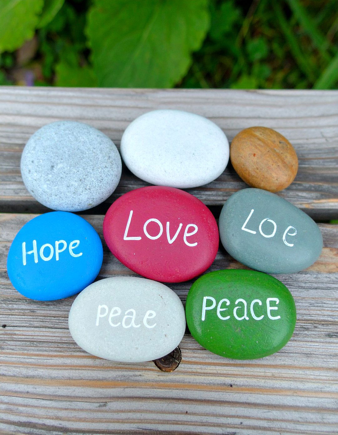 Painted Rock Word Stones - 30 rock painting ideas for garden