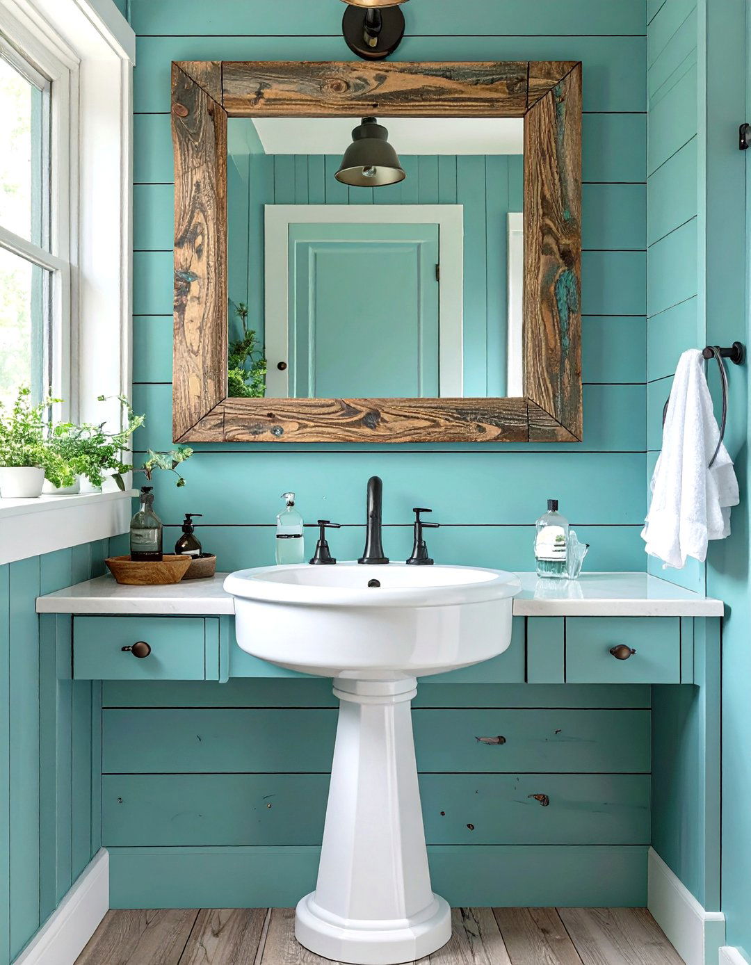 Painted Shiplap Bathroom Backsplash - 30 cheap bathroom backsplash ideas