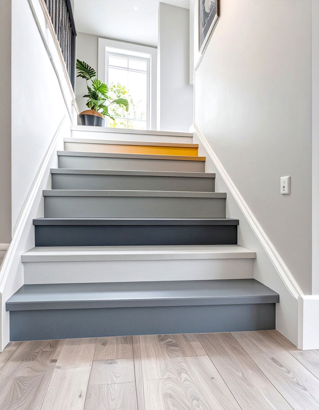 Painted Stairway Risers - 30 stairway decor ideas