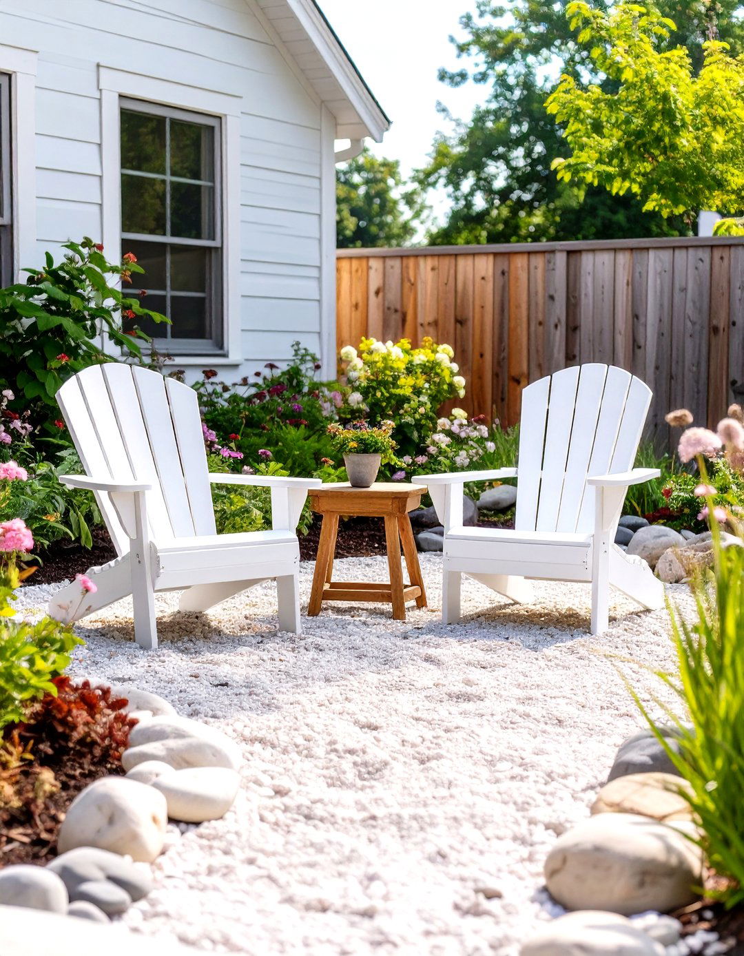 Painting a Fence or Wall a Light Color - 30 small backyard patio ideas