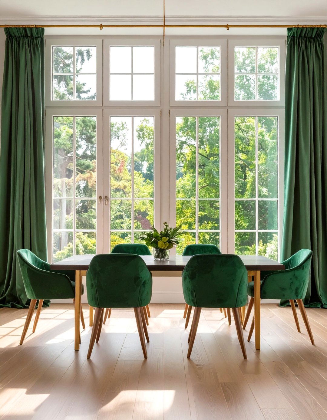 Paired Floor to Ceiling Curtains - 30 symmetrical balance in interior design ideas