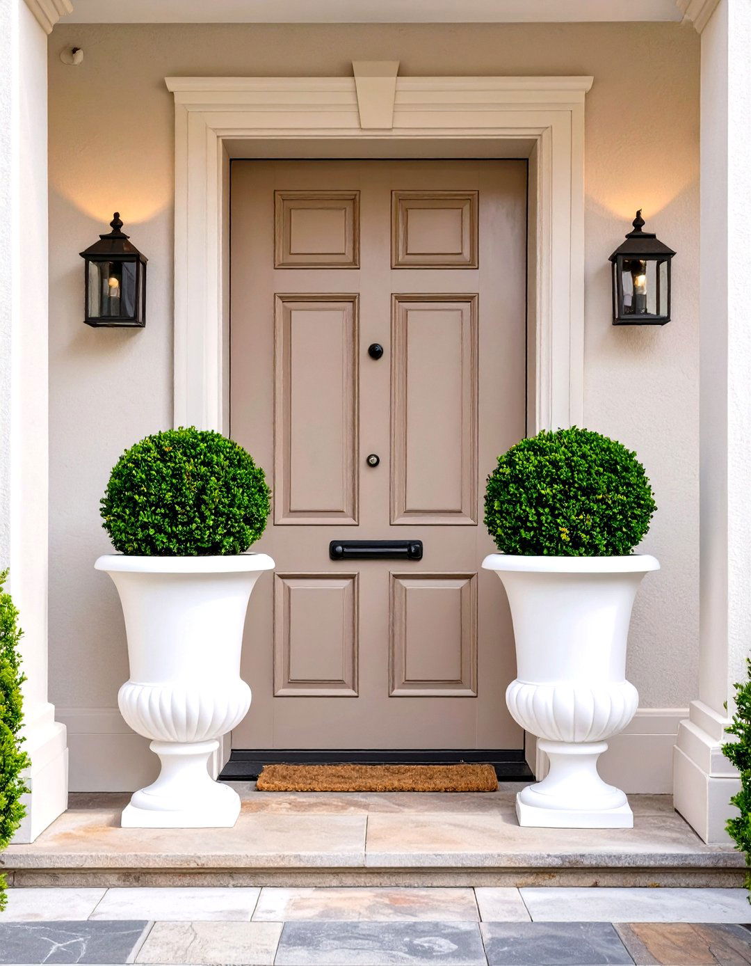 Paired Plant Pots for Natural Symmetry - 30 symmetrical balance in interior design ideas