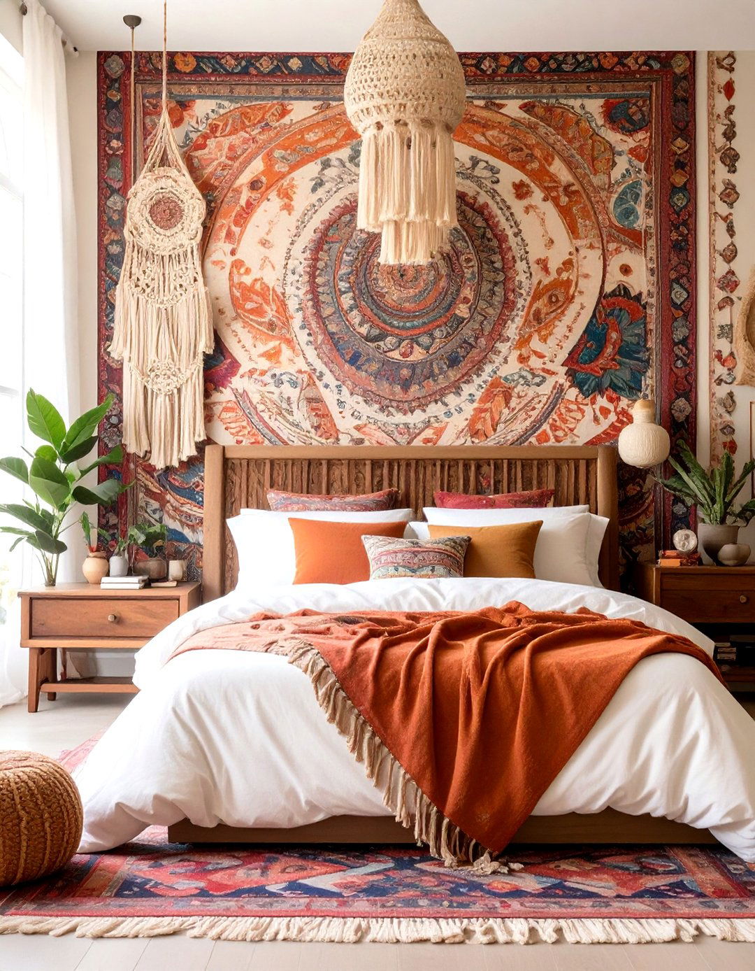Paisley Pattern Bohemian Bedroom - 30 classy bedroom wallpaper designs