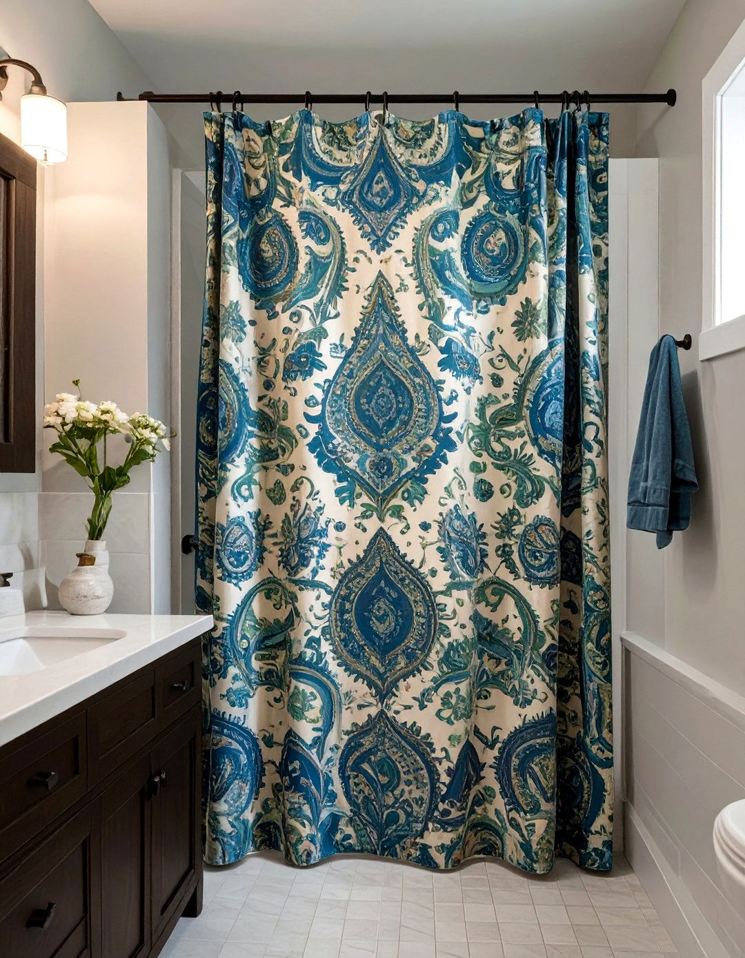 Paisley Pattern Shower Curtain - 30 shower curtain ideas