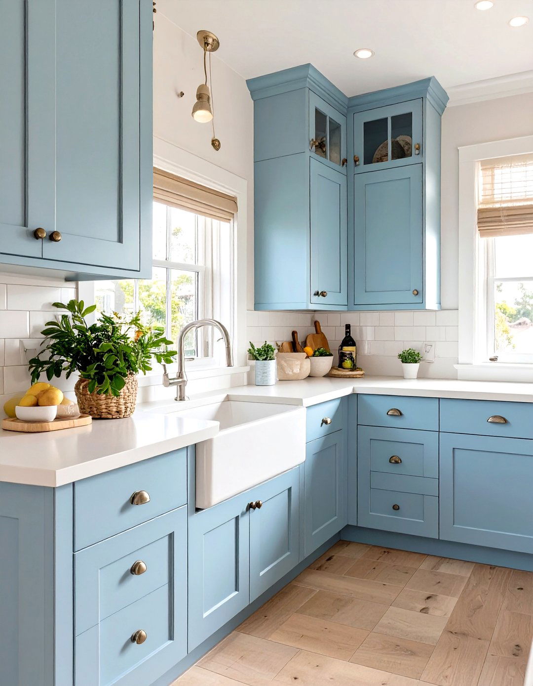 Pale Blue Small Kitchen - 30 small kitchen color ideas