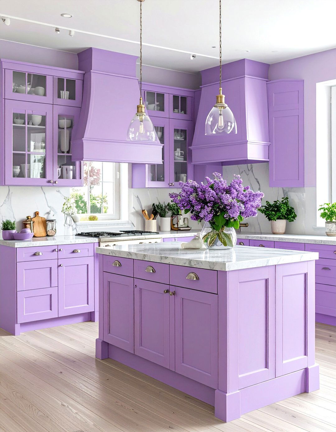 Pale Lavender Kitchen - 30 kitchen paint ideas