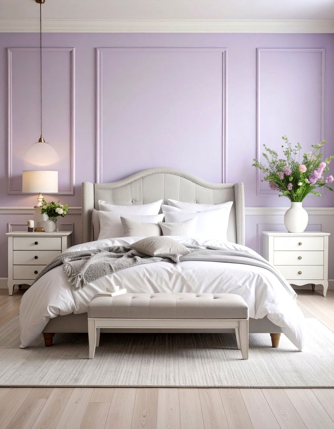 Pale Lilac Bedroom Serenity - 30 2025 paint color trends