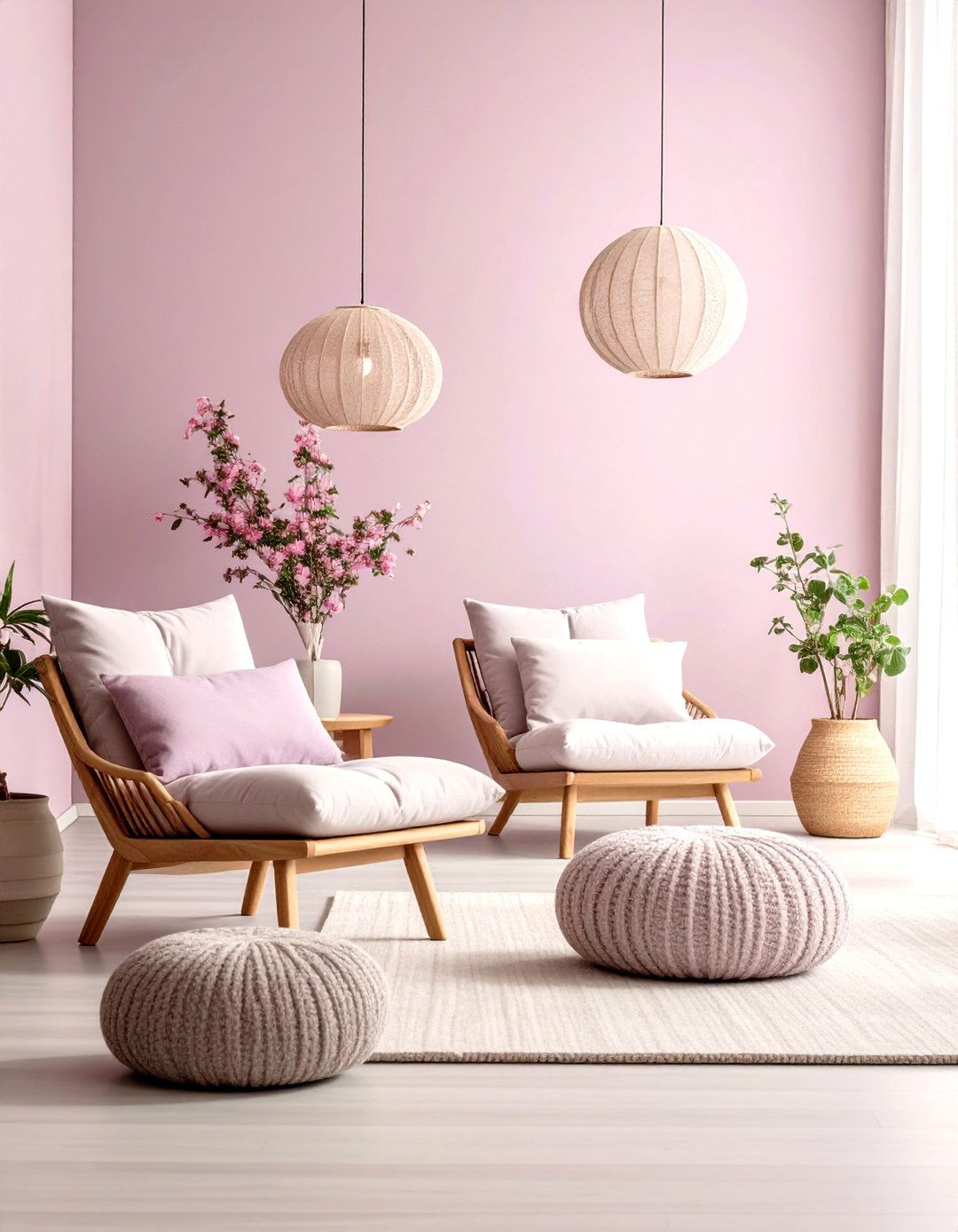 Pale Lilac Relaxation Room - 30 interior paint color ideas