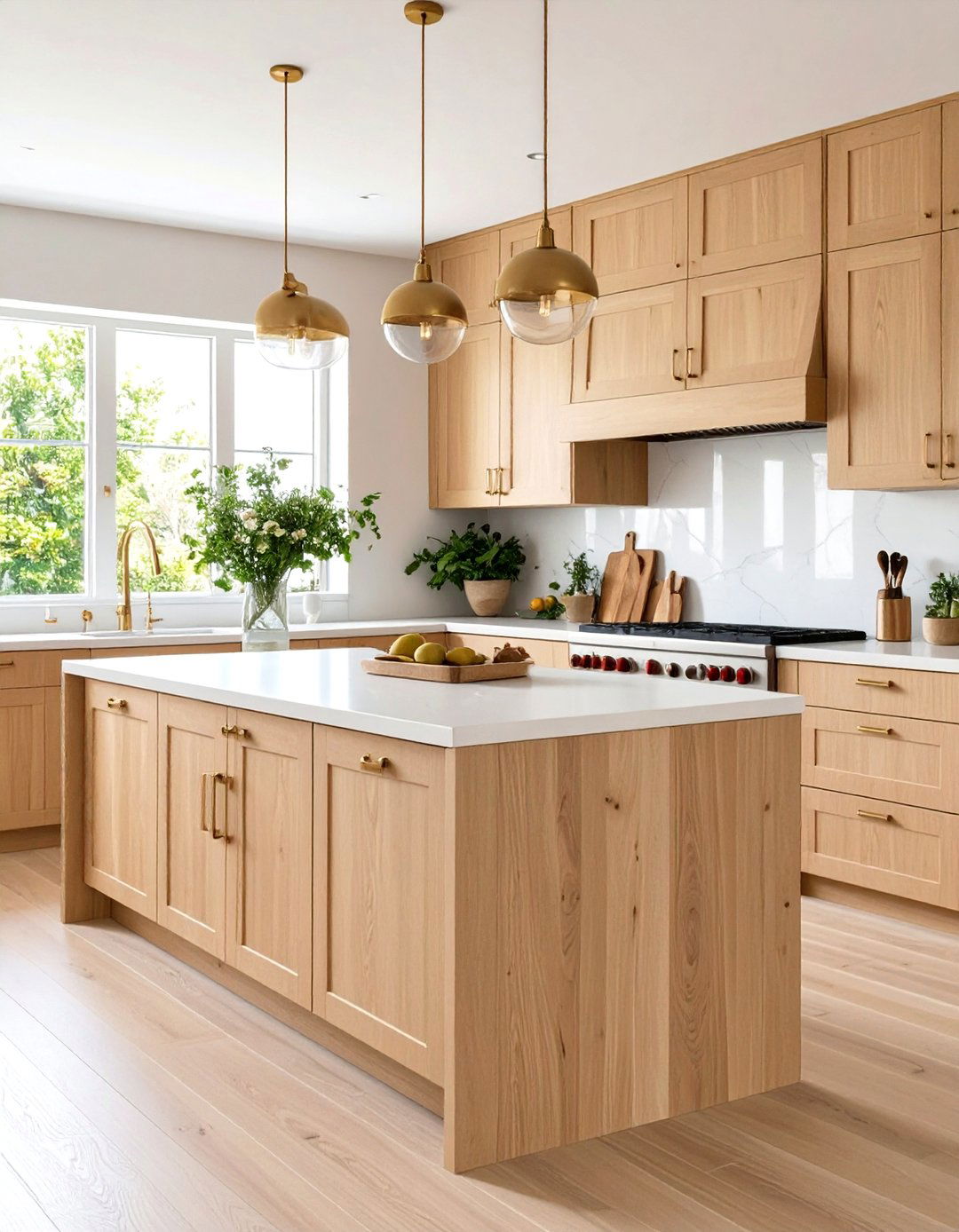 Pale Oak Wood Tones - 30 kitchen cabinet color trends 2025