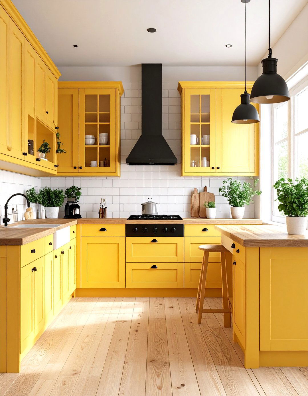 Pale Yellow Kitchen Cabinets - 30 kitchen cabinet color ideas
