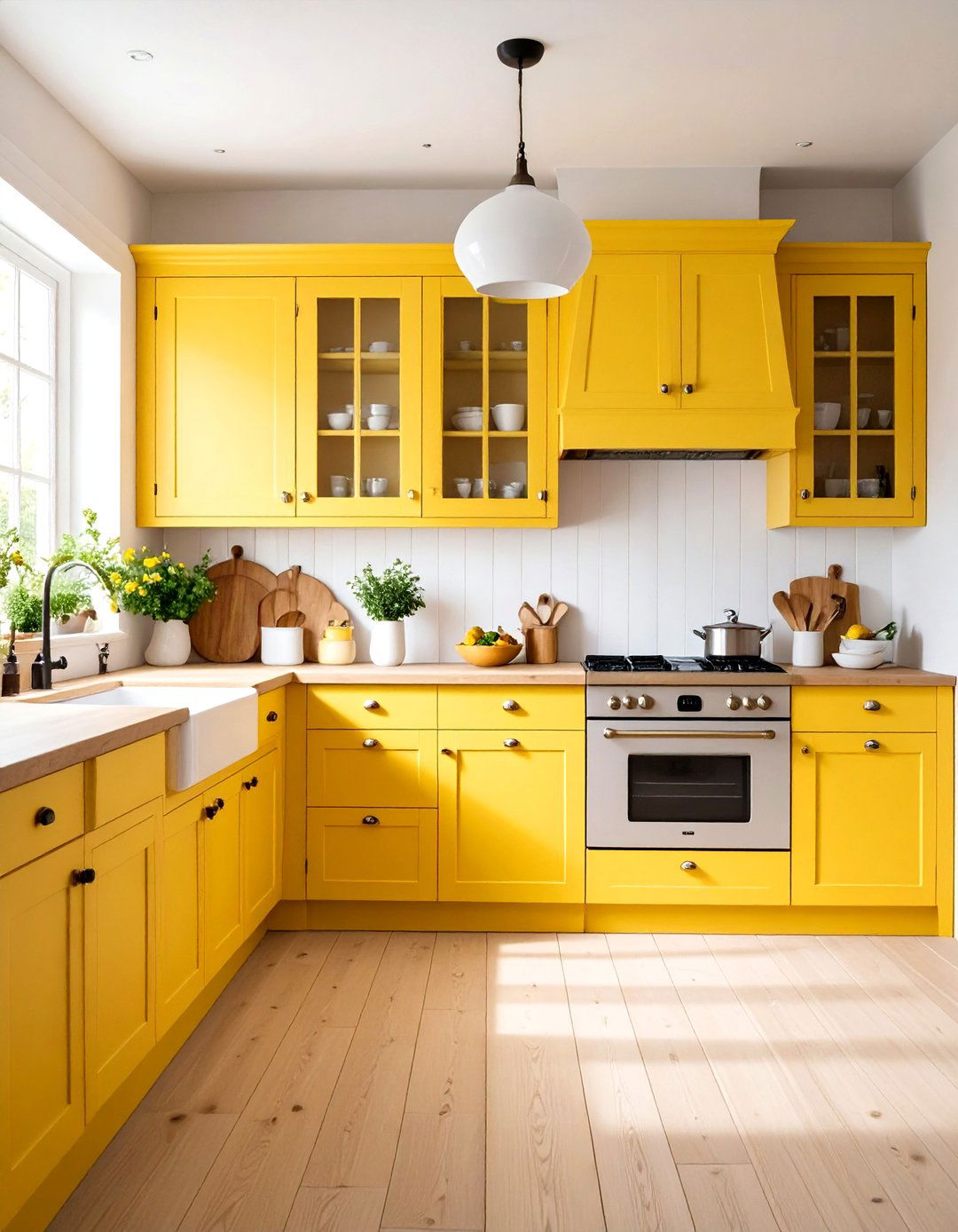 Pale Yellow Painted Kitchen Cabinets - 30 painted kitchen cabinet ideas