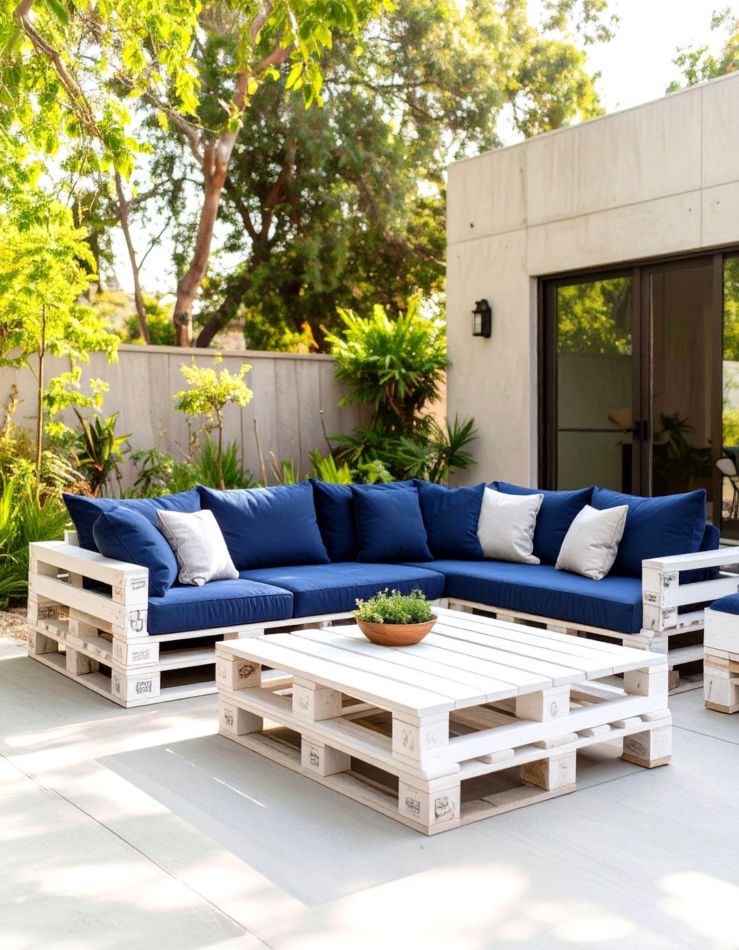 Pallet Furniture Paradise - 30 concrete patio ideas on a budget