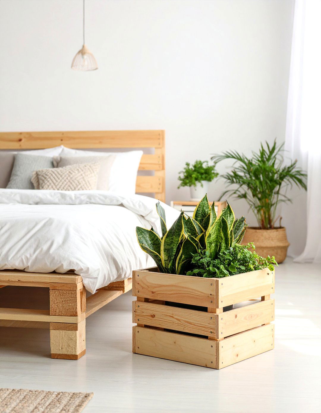 Pallet Garden Nightstand Planter - 30 pallet garden ideas