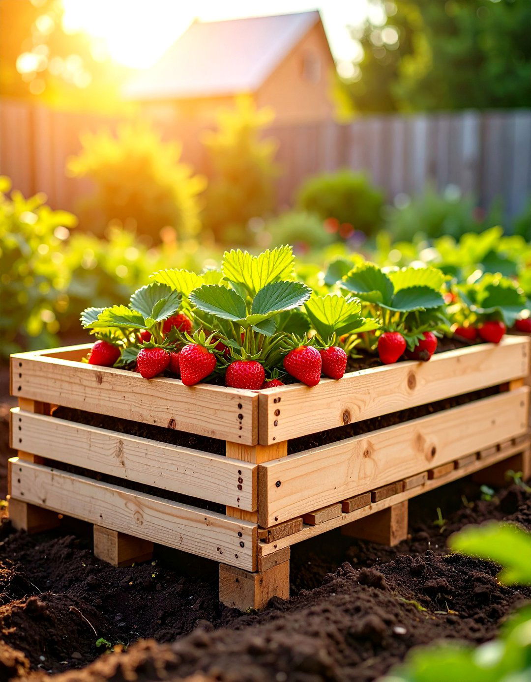Pallet Strawberry Patch - 30 pallet garden ideas