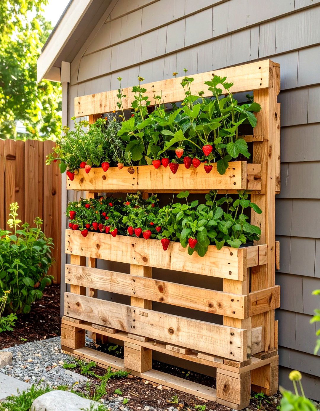 Pallet Veggie Garden Upcycle Project - 30 veggie garden ideas