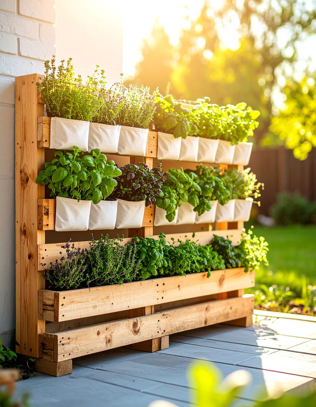 Pallet Vertical Herb Garden - 30 pallet garden ideas