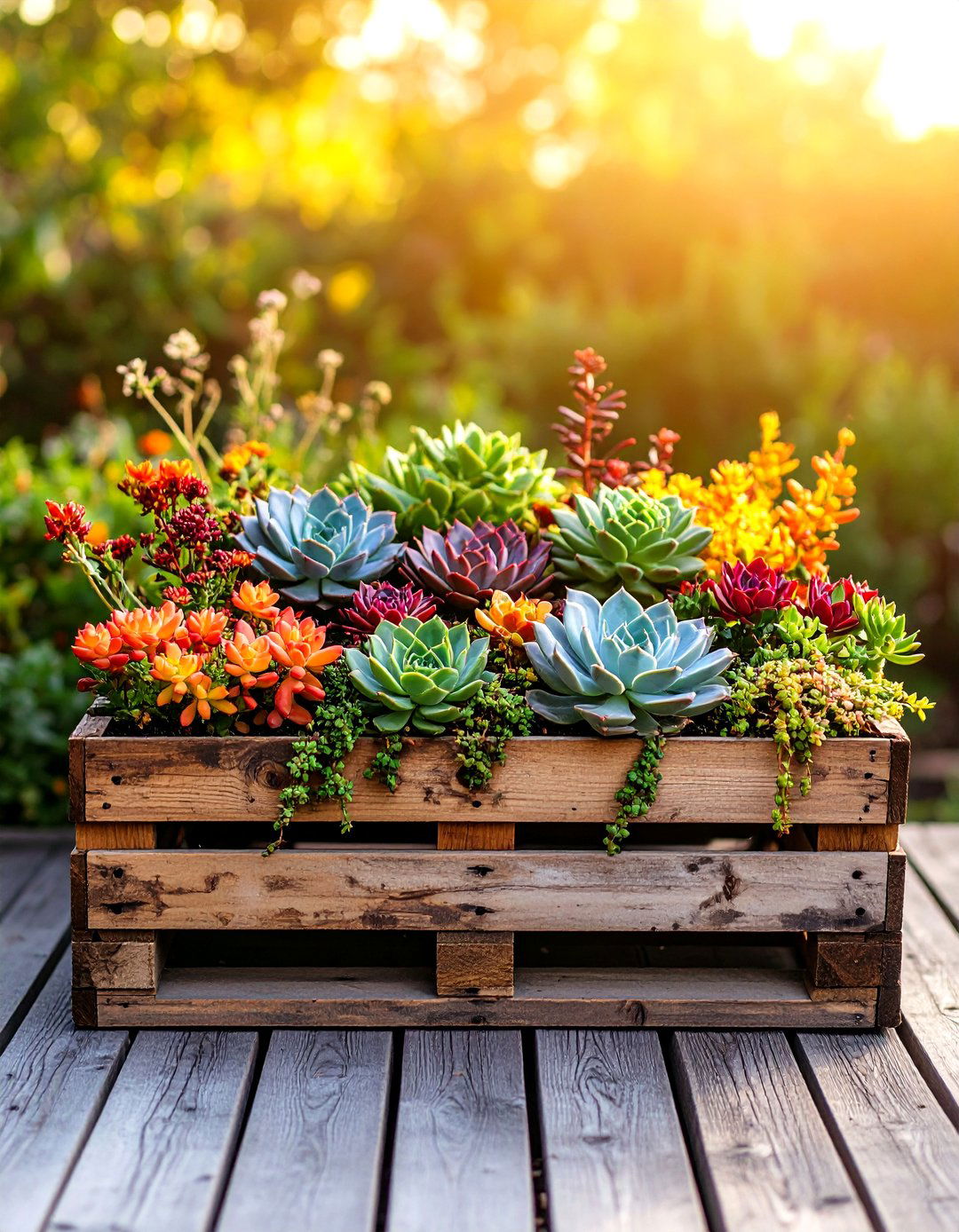 Pallet Vertical Succulent Garden - 30 outdoor succulent garden ideas